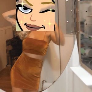 Boohoo burnt orange matching set size US 2